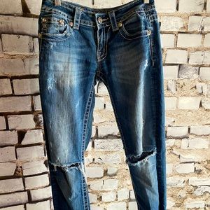 Miss Me Distressed Skinny Jeans size 27